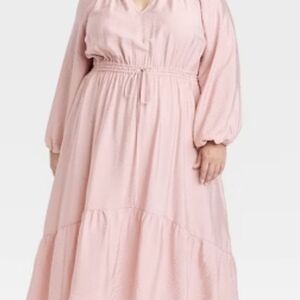 a new day Blush Long Sleeve Maxi Dress Plus Size